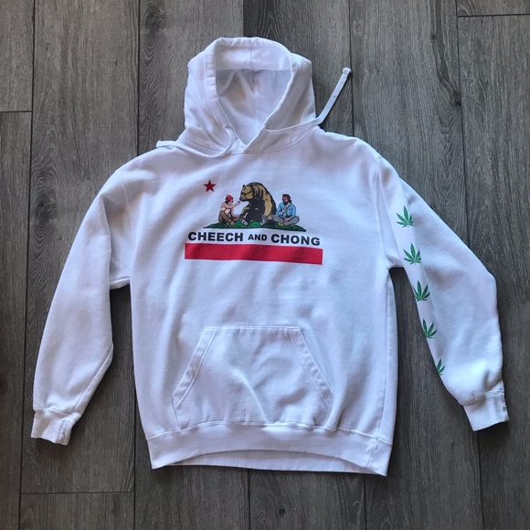 Cheech & Chong Other - Cheech & Chong Pullover Hoodie California Style Flag Image Men's Size L Large